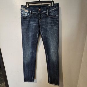Diesel Jeans Women's 28 Matic Indigo Medium Wash Jeans Made in Italy Low Rise